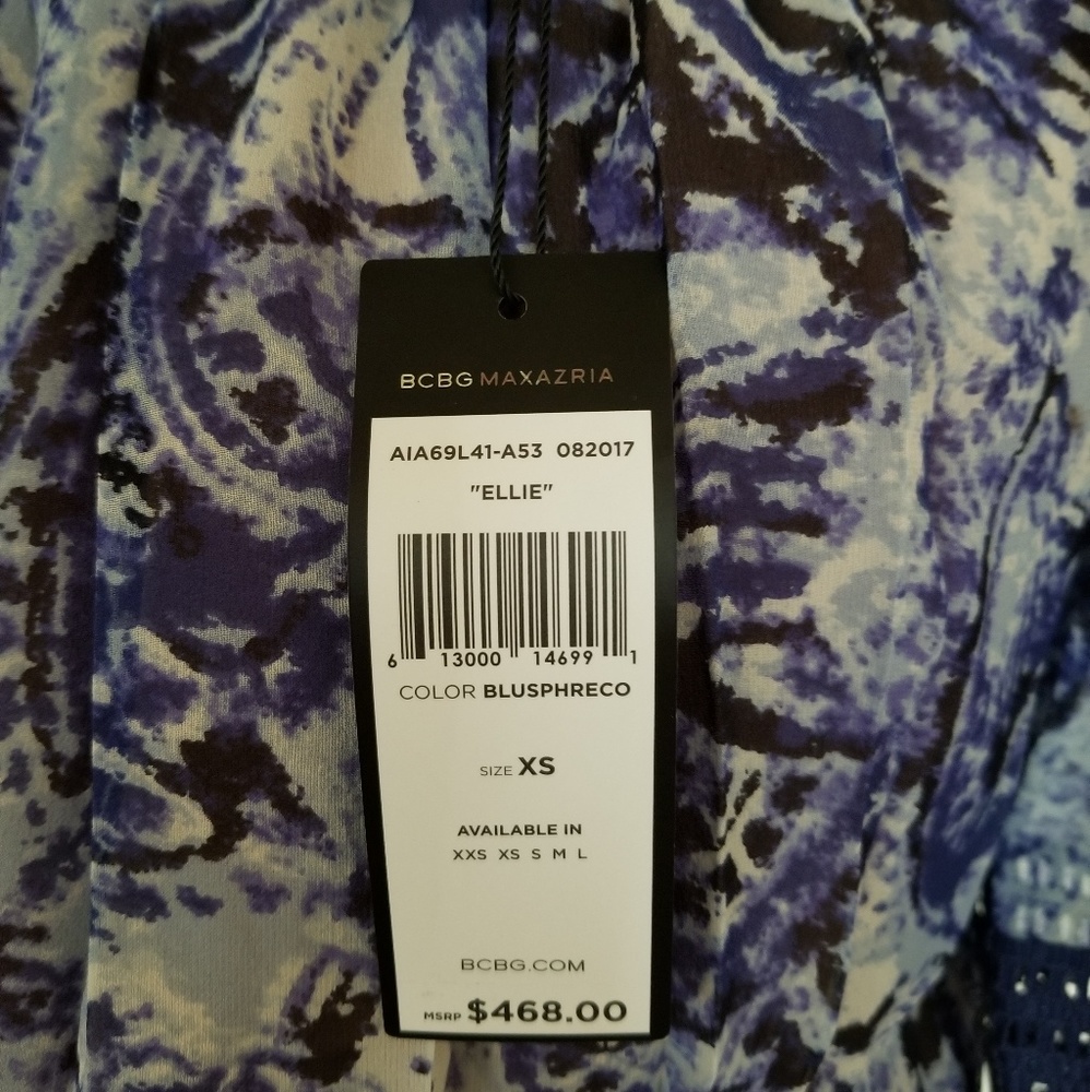 NWT Bcbgmaxazria Ellie Paisley-Print Gown - Picture 8 of 8